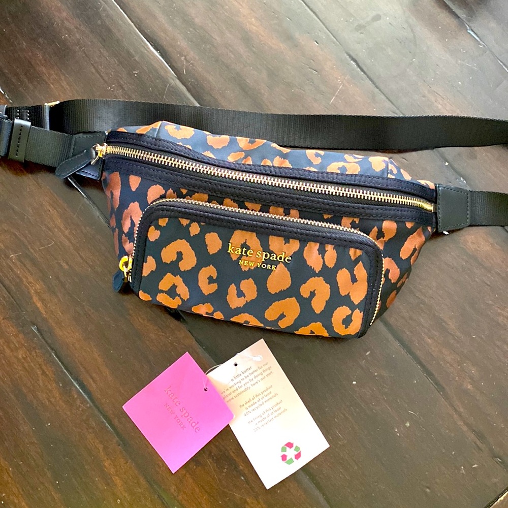 Brand New - Never Worn. Kate Spade leopard print waist bag.